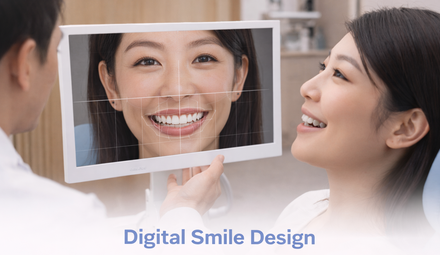 Digital smile design style before and after smile transformation